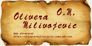 Olivera Milivojević vizit kartica
